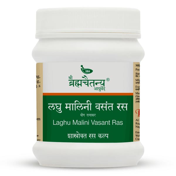 Laghumalini vasant ras Laghumalini vasant ras 250mg 500gm shree brahmachaitanya ayurved - Image 1