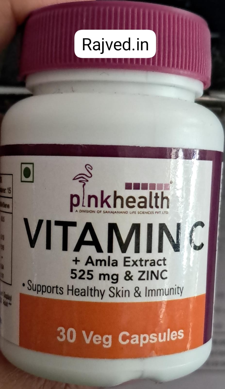 vitamin c image Vitamin C capsule 60cap veg capsule by Pink health - Image 1