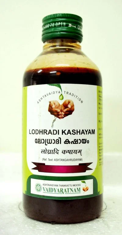 Lodradi Kashayam Lodhradi Ganam Kashayam 400ml vaidyaratnam oushadhalaya
