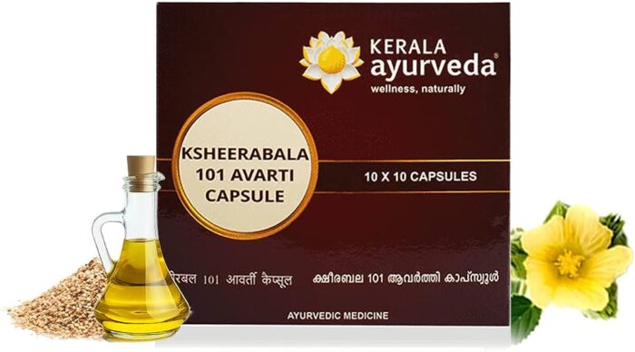 Ksheerabala 101 Avarthy capsules 100 nos upto 20% off free shipping kerala Ayurveda Ltd