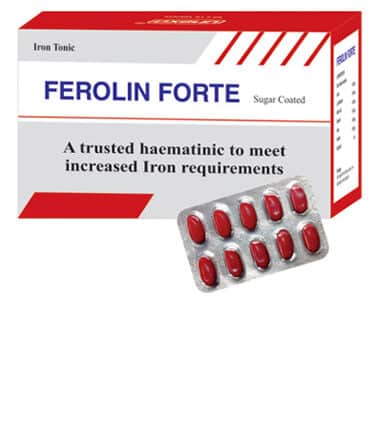 ferolin forte tablet 100 tab unexo laboratories pvt ltd