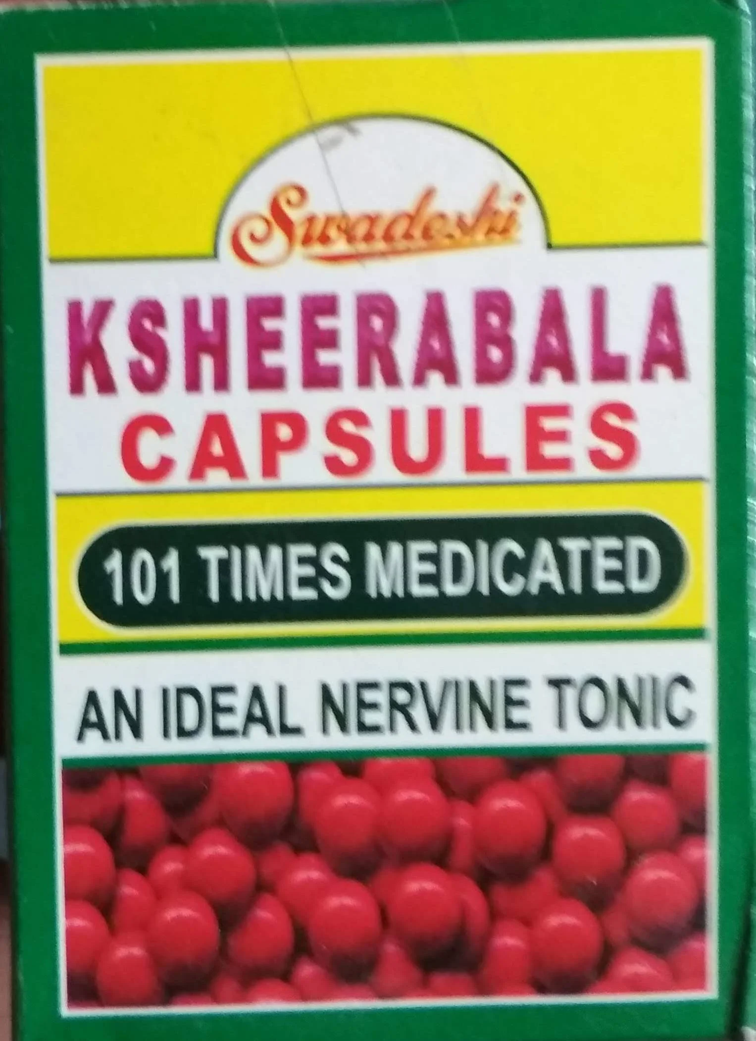 Ksheerabala Capsule 100cap upto 15% off Swadeshi Pharmaceuticals
