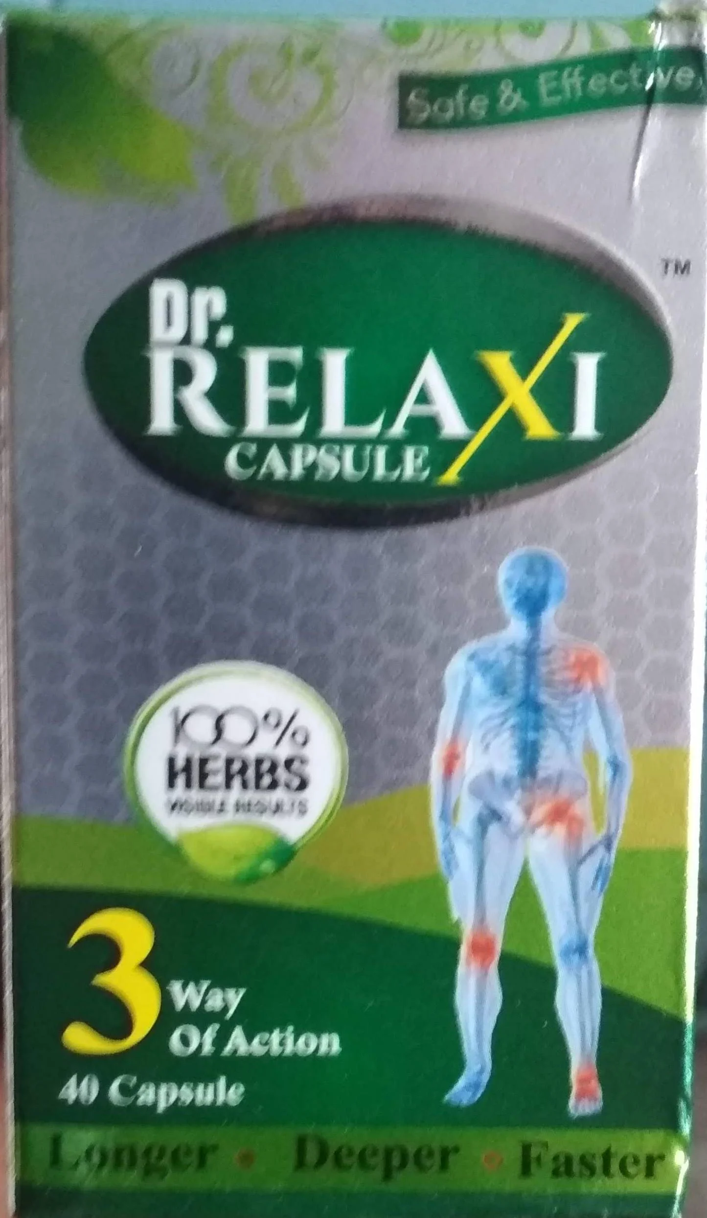 Dr Relaxi Herbal Capsules for Joints Pain 40cap Rajasthan Aushdhalaya