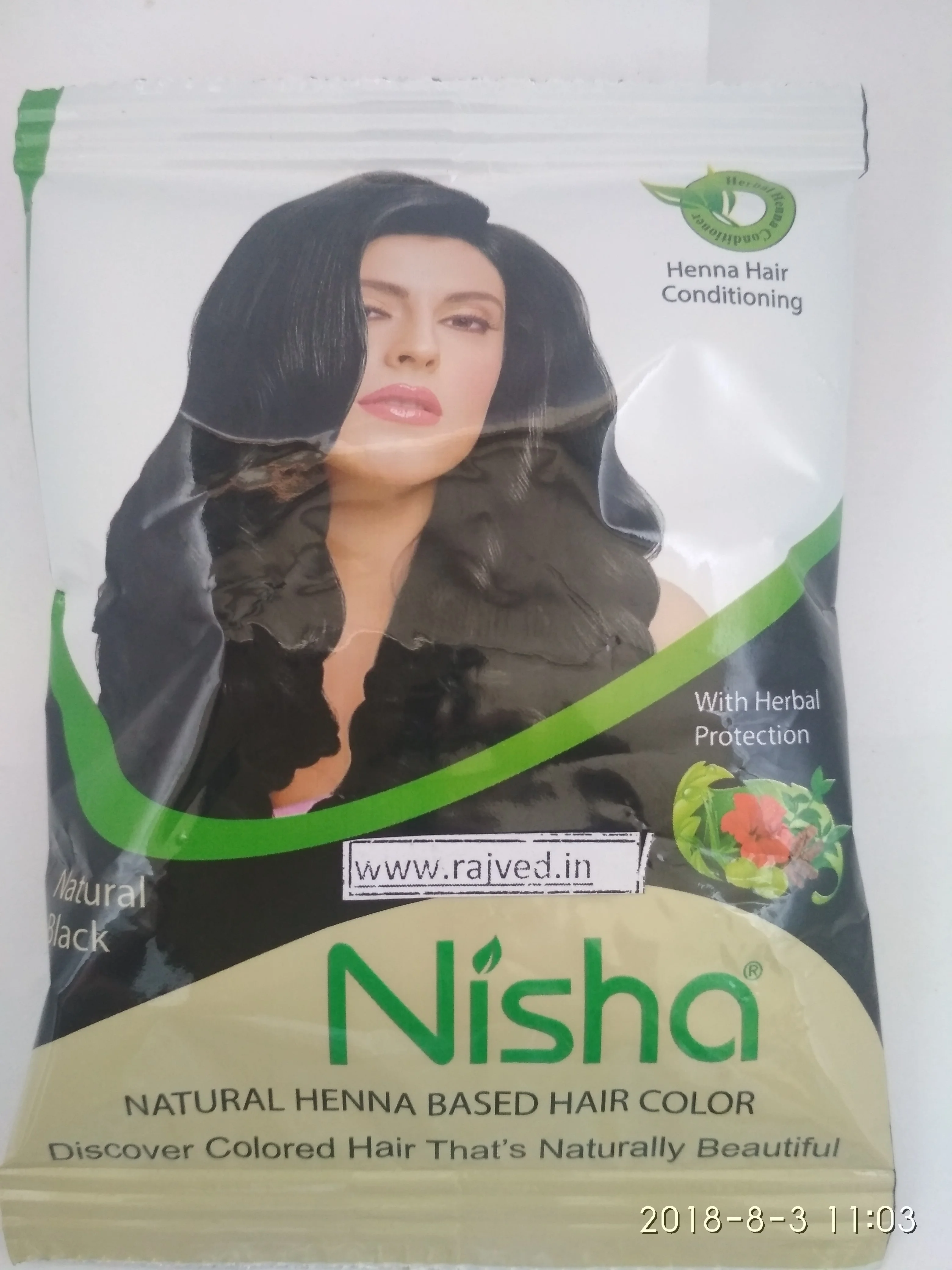 Nisha Natural henna 🌿based hair colour Review Natural Black बालो को काला  करना है| सिर्फ 10/- में - YouTube